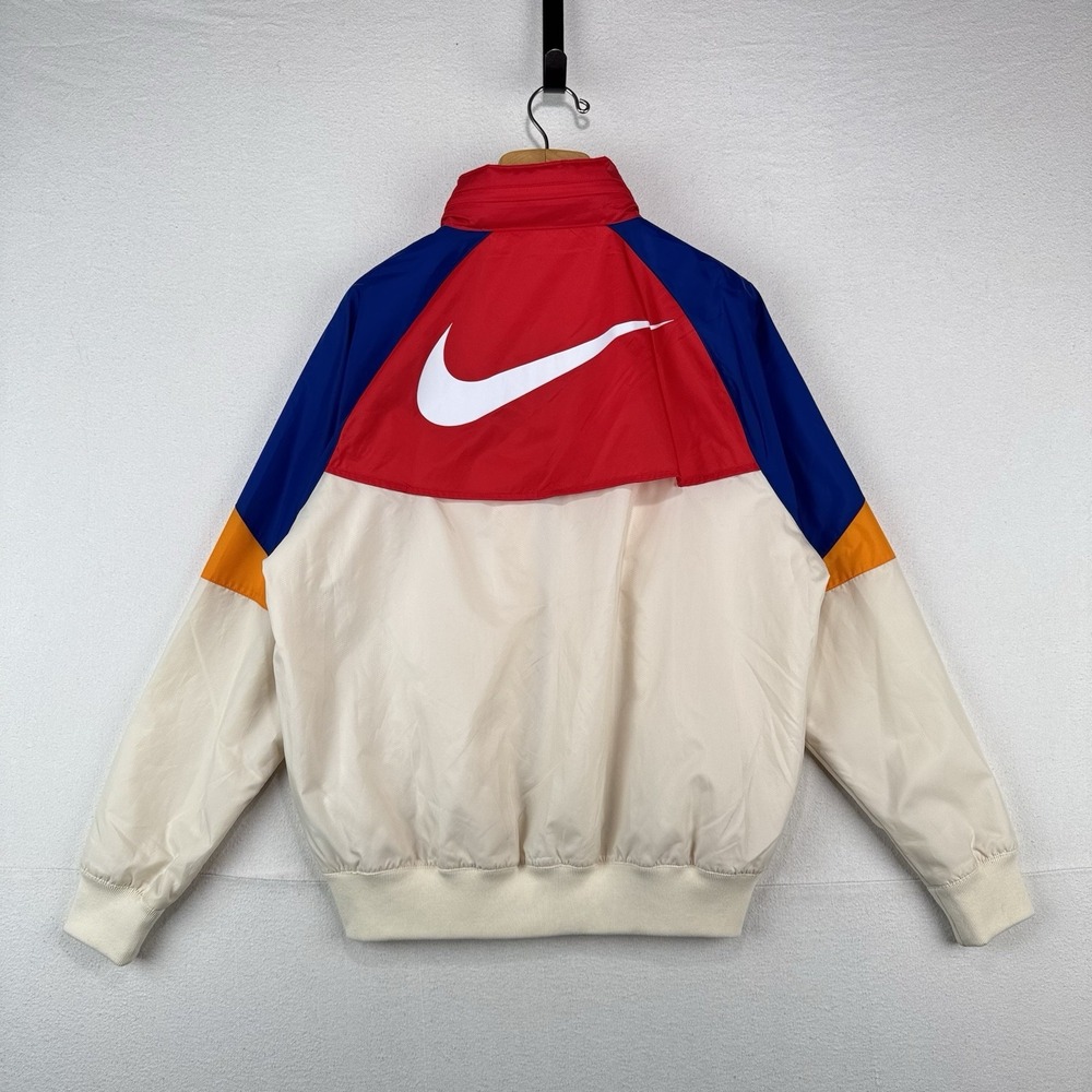 NWT Nike Sportswear Windrunner Windbreaker Track Jacket Men's M Cream Blue Red - Picture 9 of 15